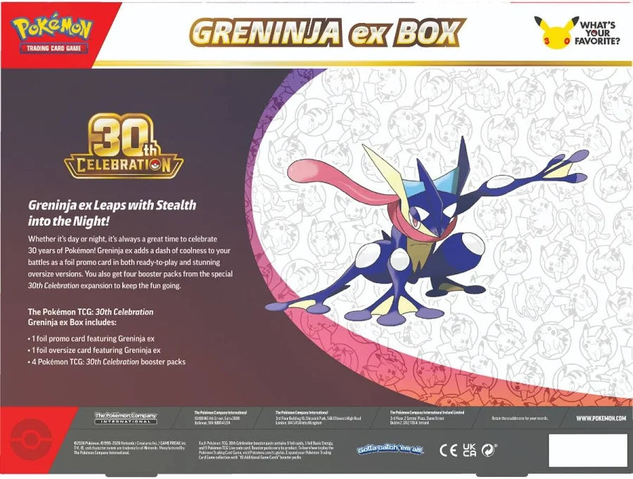 Pokémon TCG: 30th Celebration | Greninja ex Box | Pokémon